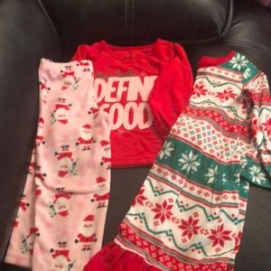 Holiday Nightgown and pajama set toddler 2T